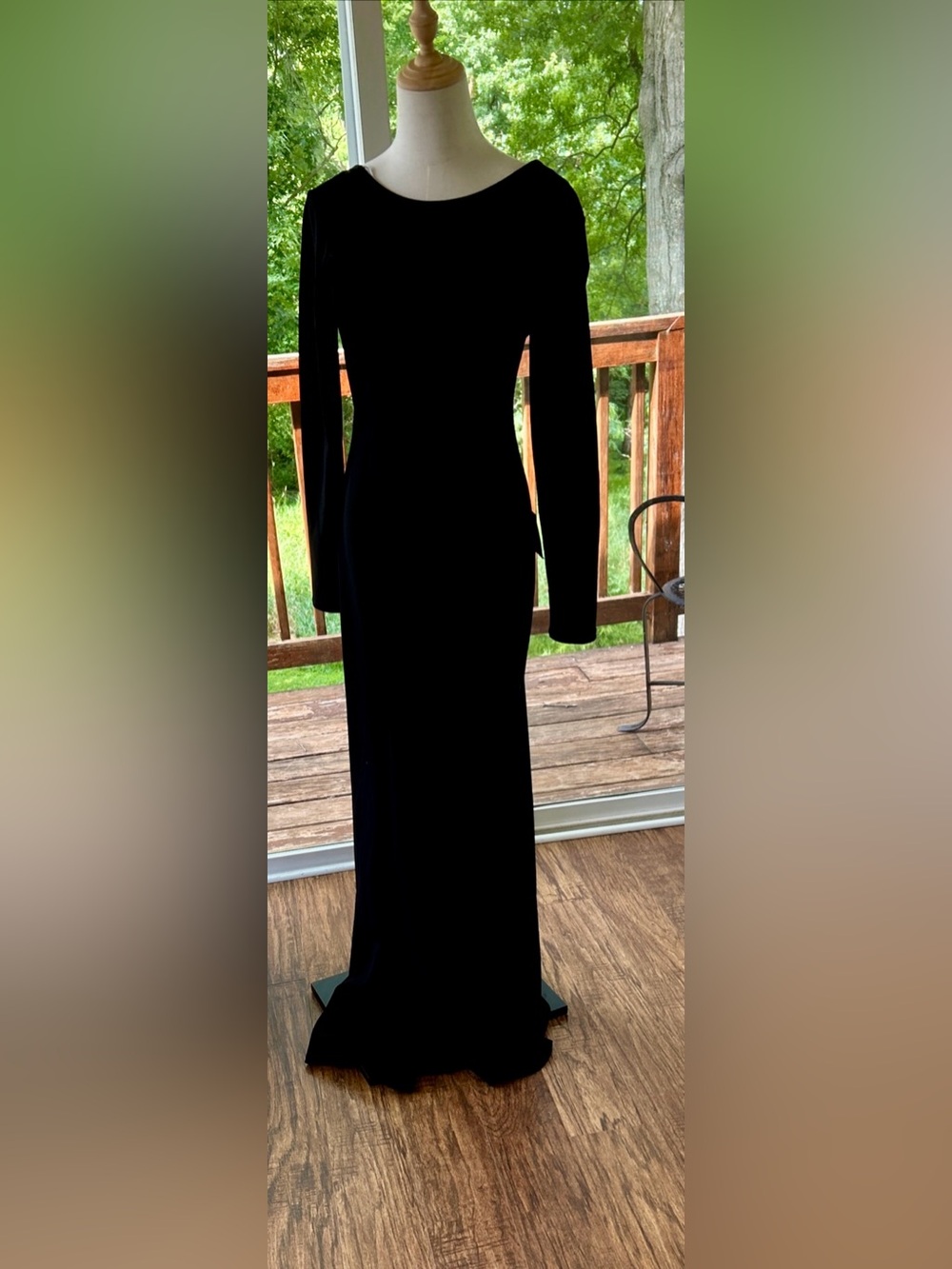 Lulu's Elegant Black Long-Sleeve Maxi Dress Brand New with Tags